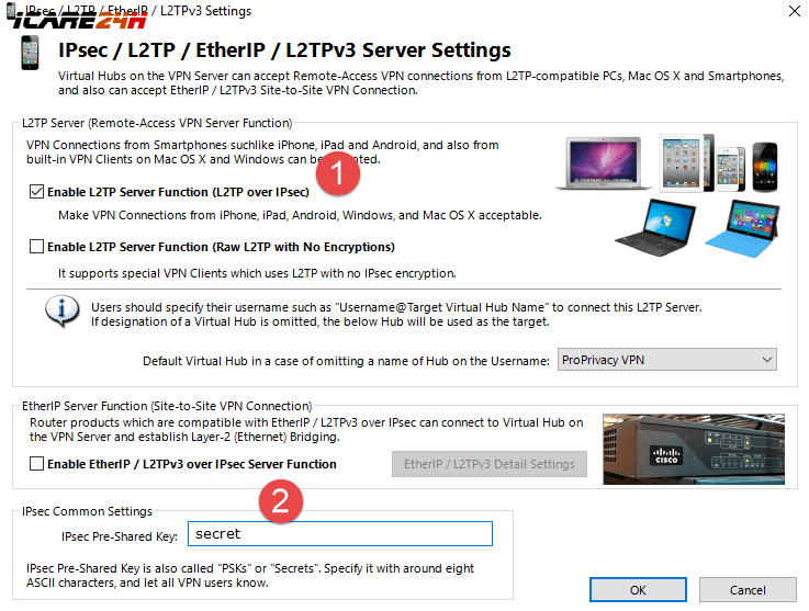 SoftEther VPN IPsec L2TP